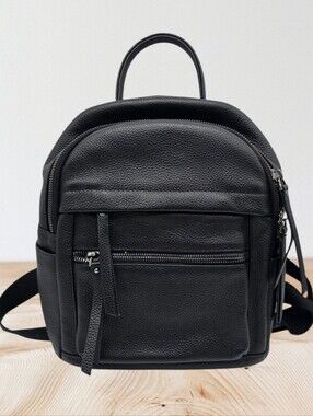 buy mens backpack leather Polare 17.3 Inch Full Grain Leather Backpack for Men Multi Pockets Business Travel Laptop Rucksack Brown